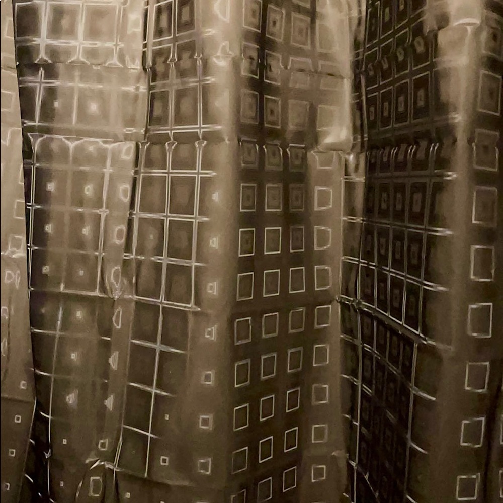 Black/brown shower curtain